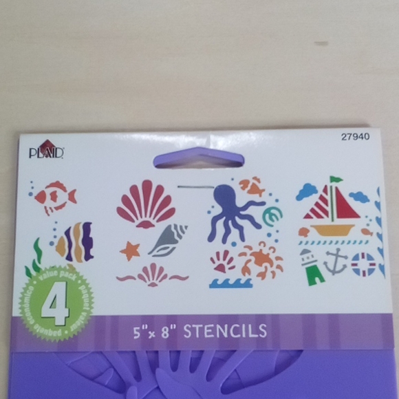 2/$20 Beach & Ocean Stencil 4 Pack 028995279409 - Picture 2 of 5